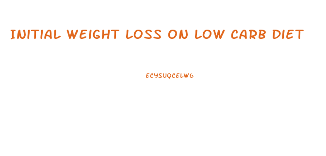 Initial Weight Loss On Low Carb Diet