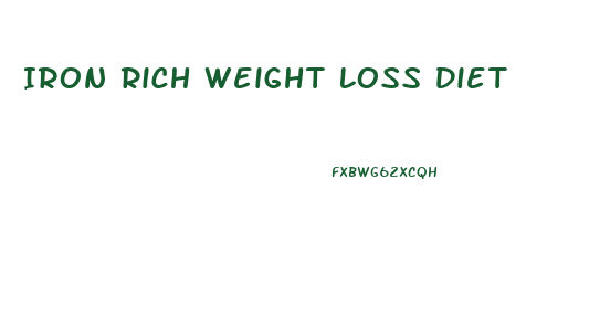 Iron Rich Weight Loss Diet