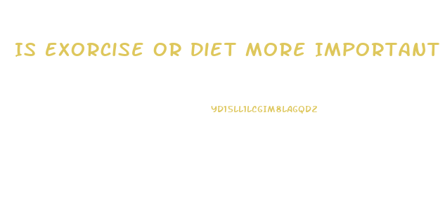 Is Exorcise Or Diet More Important For Weight Loss
