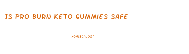 Is Pro Burn Keto Gummies Safe