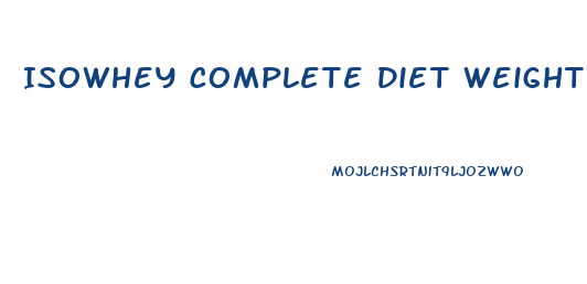 Isowhey Complete Diet Weight Loss Program