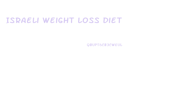 Israeli Weight Loss Diet