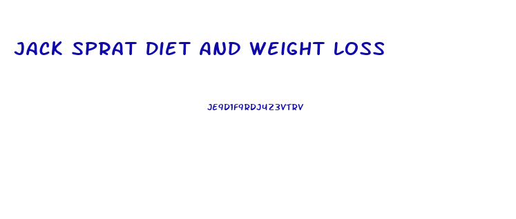 Jack Sprat Diet And Weight Loss