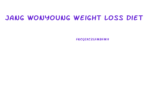 Jang Wonyoung Weight Loss Diet