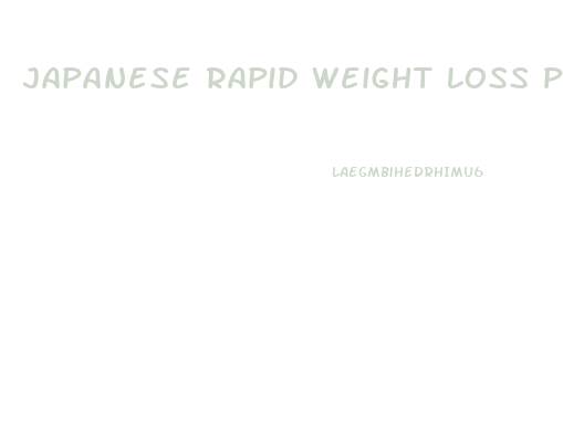 Japanese Rapid Weight Loss Pills Blue