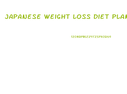 Japanese Weight Loss Diet Plan