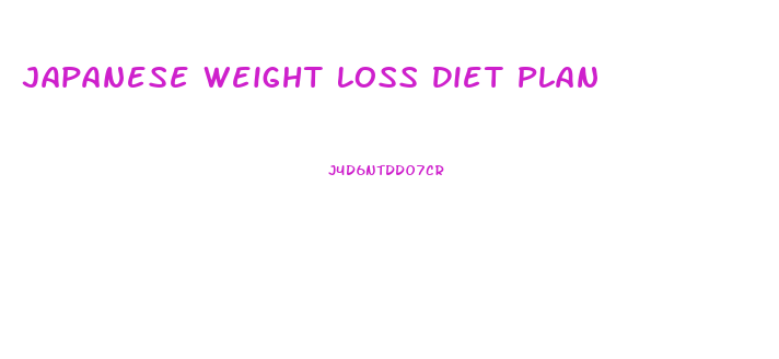 Japanese Weight Loss Diet Plan