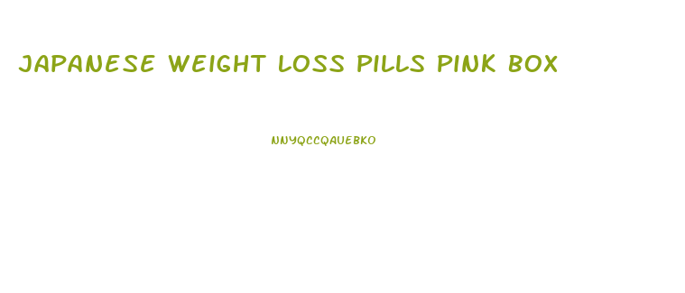Japanese Weight Loss Pills Pink Box