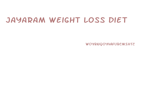 Jayaram Weight Loss Diet