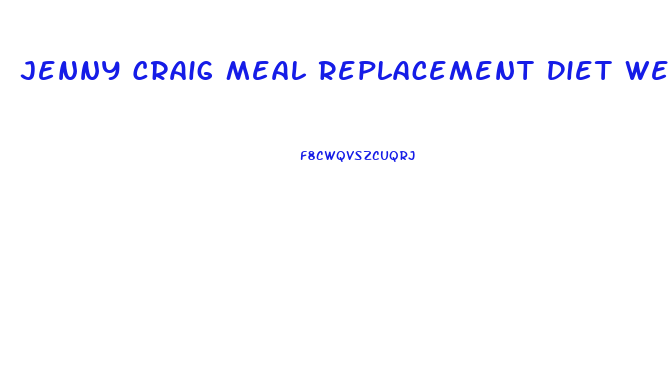 Jenny Craig Meal Replacement Diet Weight Loss