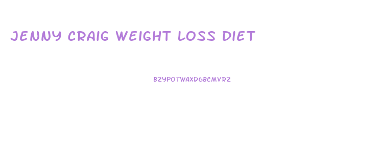 Jenny Craig Weight Loss Diet