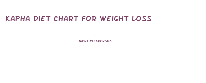 Kapha Diet Chart For Weight Loss
