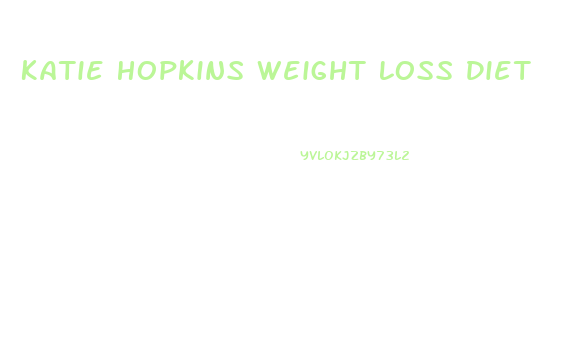 Katie Hopkins Weight Loss Diet