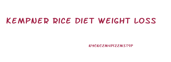 Kempner Rice Diet Weight Loss