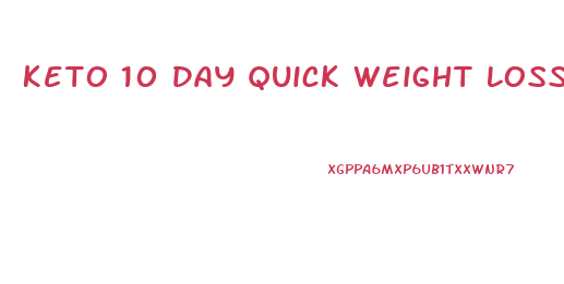 Keto 10 Day Quick Weight Loss Diet