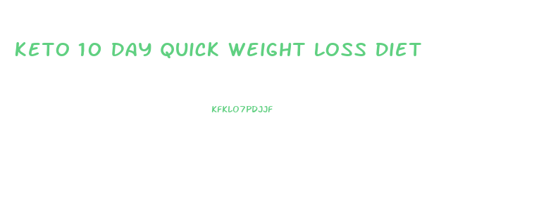 Keto 10 Day Quick Weight Loss Diet