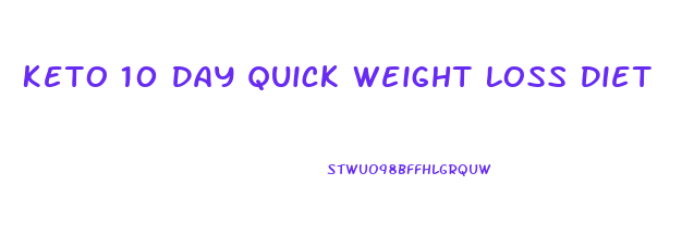 Keto 10 Day Quick Weight Loss Diet