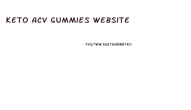 Keto Acv Gummies Website