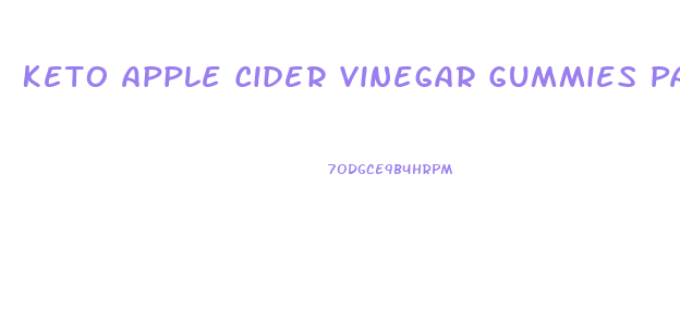 Keto Apple Cider Vinegar Gummies Para Que Sirve