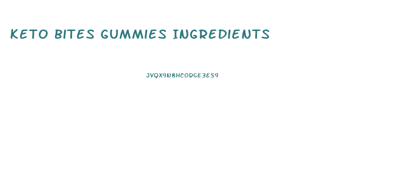 Keto Bites Gummies Ingredients