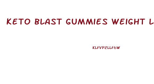 Keto Blast Gummies Weight Loss