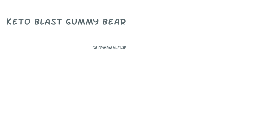 Keto Blast Gummy Bear