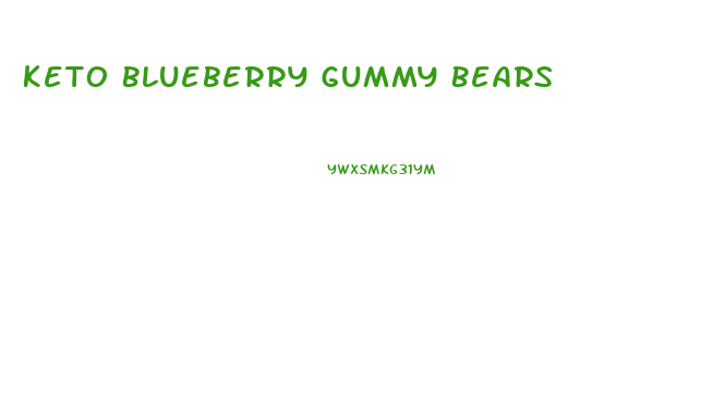 Keto Blueberry Gummy Bears