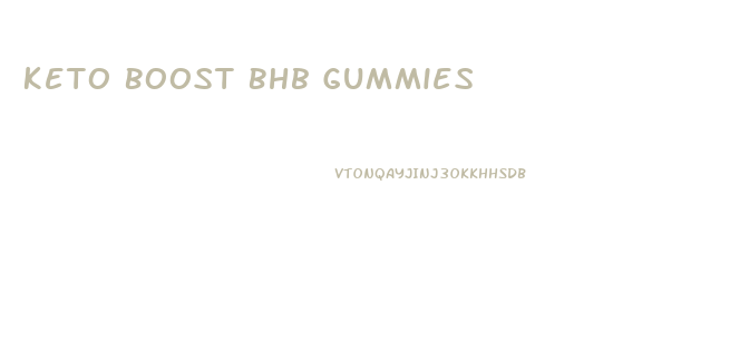 Keto Boost Bhb Gummies