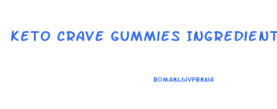 Keto Crave Gummies Ingredients List