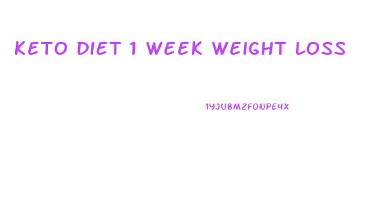 Keto Diet 1 Week Weight Loss