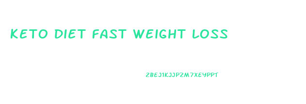 Keto Diet Fast Weight Loss