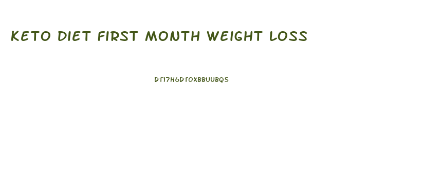 Keto Diet First Month Weight Loss