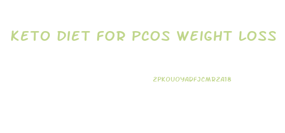 Keto Diet For Pcos Weight Loss