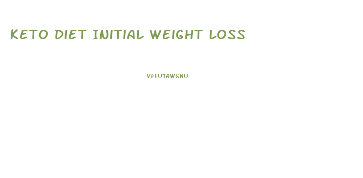 Keto Diet Initial Weight Loss