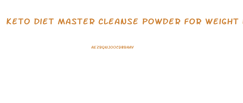 Keto Diet Master Cleanse Powder For Weight Loss Support