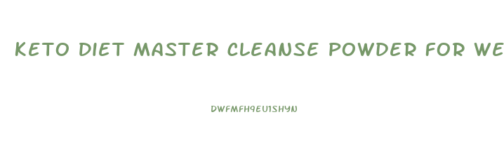 Keto Diet Master Cleanse Powder For Weight Loss Support