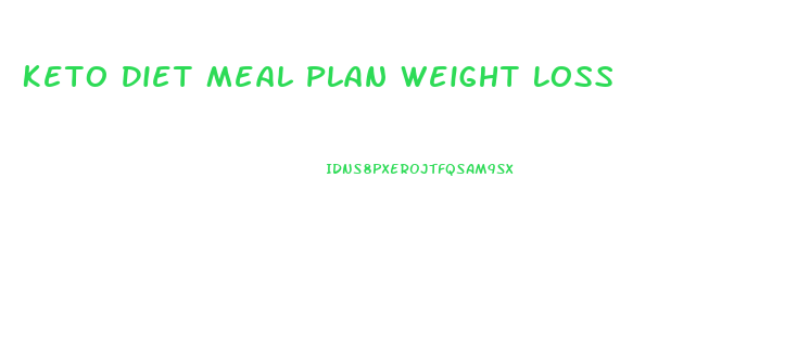 Keto Diet Meal Plan Weight Loss