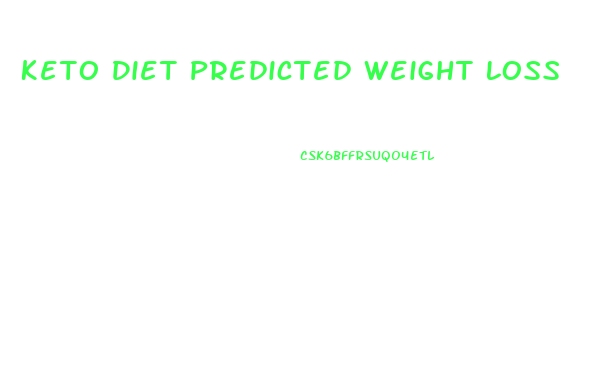 Keto Diet Predicted Weight Loss