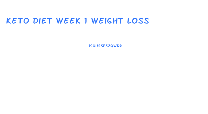 Keto Diet Week 1 Weight Loss