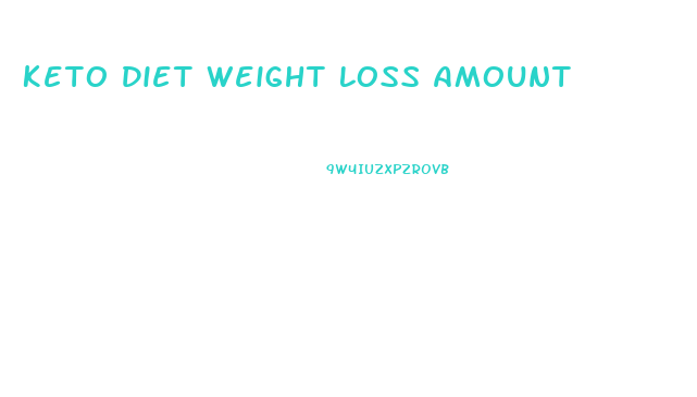 Keto Diet Weight Loss Amount