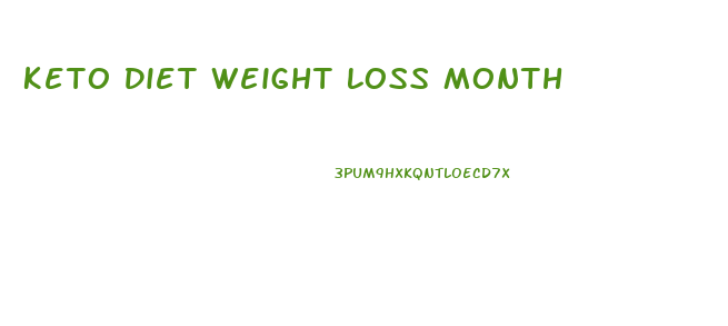 Keto Diet Weight Loss Month