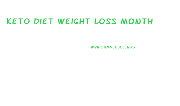 Keto Diet Weight Loss Month