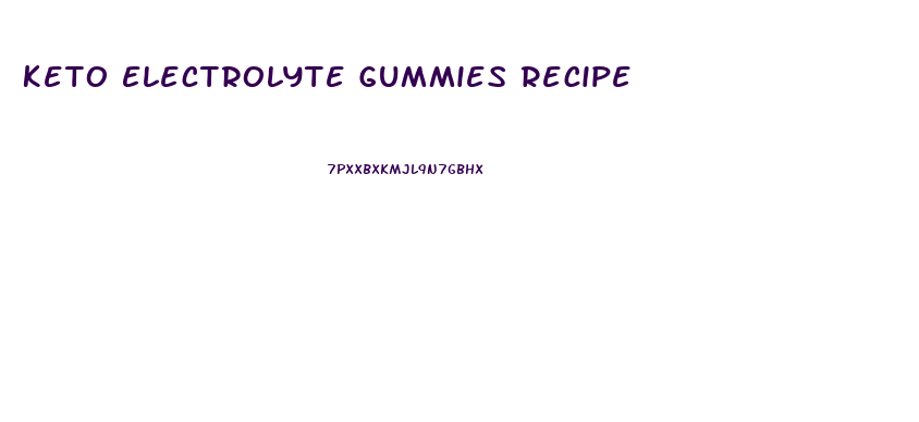Keto Electrolyte Gummies Recipe