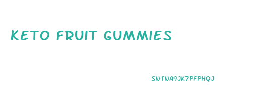 Keto Fruit Gummies