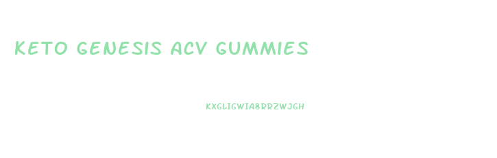 Keto Genesis Acv Gummies