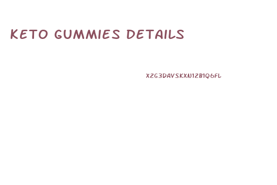 Keto Gummies Details