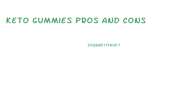 Keto Gummies Pros And Cons