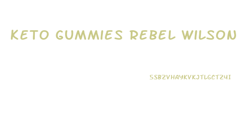 Keto Gummies Rebel Wilson