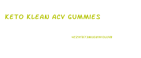 Keto Klean Acv Gummies