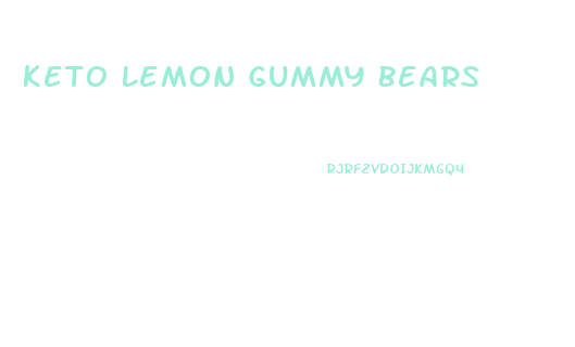 Keto Lemon Gummy Bears